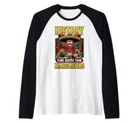 La Historia es más Profunda Que Margaritas Art Cinco de Mayo Camiseta Manga Raglan