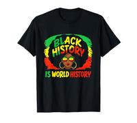 La Historia Negra es Historia Mundial Afro Melani Girl African Camiseta