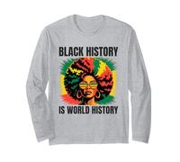 La Historia Negra es Historia Mundial Afro Pride Melanin Girl Manga Larga