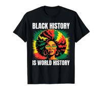 La Historia Negra es Historia Mundial Orgullo Afro Arte panafricano Camiseta gráfica económica, Hombre, Negro, M