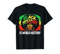 La Historia Negra es Historia Mundial Orgullo Afro Panafricano Camiseta gráfica económica