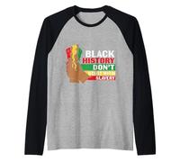 La Historia Negra no Comienza con la esclavitud Camiseta Manga Raglan