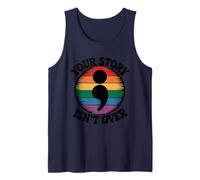 La historia no ha terminado la fuerza del punto y coma del arco iris Camiseta sin Mangas