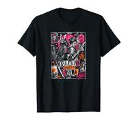 La Hoja se Encuentra con la Geisha samurái de Seda Urbana Camiseta