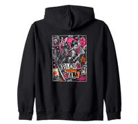 La Hoja se Encuentra con la Geisha samurái de Seda Urbana Sudadera con Capucha