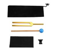 La horquilla de afinación de 432 Hz viene con base negra de martillo y bolsa de almacenamiento, ayuda a la relajación profunda, fácil de usar para una relajación profunda