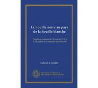 La houille noire au pays de la houille blanche: Conférence donnée le 30 janvier 1918 à la Chambre de commerce de Grenoble