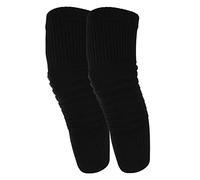 LA HUATE Rodilleras unisex de lana de cachemira, transpirables, acogedoras, calentadores de piernas, banda térmica cálida para invierno, Negro, L