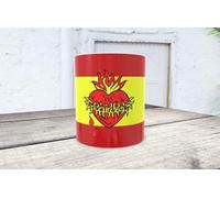 La Huella Taza personalizada de España y el Sagrado Corazón de Jesús. Para todos que se sienten orgullosos de su país y creencia.