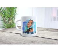 La Huella Taza personalizada KG. Para fans de la música urbana. Fans de La Bichota. Colombia. Artista de Reggaetón.