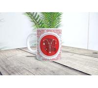 La Huella Taza personalizada para el Signo Zodiacal Aries. Para todas aquellas personas con la suerte de haber nacido entre el 21 de marzo al 19 de abril.