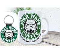 La Huella Taza y llavero personalizados Guerra de las Galaxias - Stormtrooper café. ¡¡Que la espuma te acompañe!!