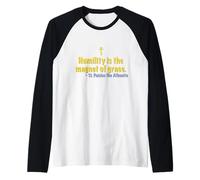 La humildad de San Paisios es el imán de la Gracia. Camiseta Manga Raglan