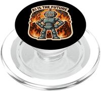 La IA es el Futuro Sarcasmo Divertido Anti Inteligencia Artificial PopSockets PopGrip para MagSafe