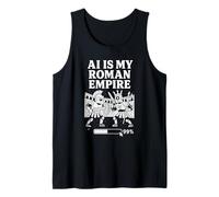 La IA es mi imperio romano - Funny Gladiator Robots Coliseum Tech Camiseta sin Mangas