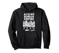 La IA es mi imperio romano - Funny Gladiator Robots Coliseum Tech Sudadera con Capucha