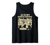 La IA es mi Imperio Romano - Robot Gladiator Coliseum Tech Meme Camiseta sin Mangas