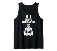 La IA es mi Terapeuta - Robot AI Salud Mental Terapia Humor Camiseta sin Mangas