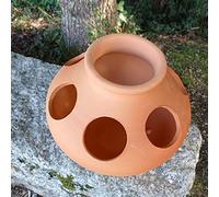 LA IBERICA TINAJA Jardinera de Barro con 7 Huecos. Redonda. 25x28