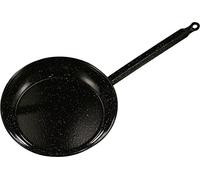 La Ideal 20138 Sartén superficial esmaltada, 38 cm, acero, negro