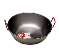 La Ideal acero pulido de profundidad sartén con dos asas, Plata, 65 cm, 1 unidad