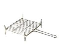 La Ideal Doble Parrilla para Barbacoa de Acero Inoxidable, Plata, 30 x 35 cm, Pack de 4