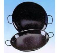La Ideal Paellera (acero esmaltado, 24 cm), Metal, Negro