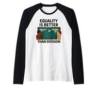 La Igualdad es Mayor Que la división Anti Racismo Matemáticas Humor EE.UU Camiseta Manga Raglan