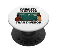La Igualdad es Mayor Que la división Anti Racismo Matemáticas Humor EE.UU PopSockets PopGrip Adhesivo