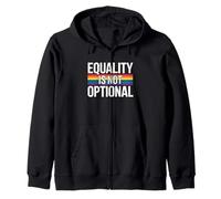 La igualdad no es opcional Orgullo del arco iris Sudadera con Capucha