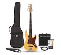 LA II Bass Guitar Ivory 15W Amp Pack