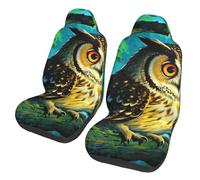 La Impresión Secreta del Búho Funda Asiento Coches Juego De 2 Fáciles De Instalar Cubre Asiento Coches Lavable Fundas De Asientos para Pasajero Sedán Camiones