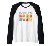 La inclusión es mi Abogado de Mermelada y Tostadas Diversidad Educar Camiseta Manga Raglan