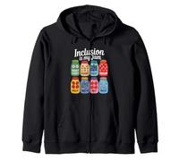 La inclusión es mi jam Empatía Inspiradora Respeto Hombres Mujeres Sudadera con Capucha