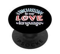 La inclusión es mi lenguaje de Amor - Conciencia sobre el Autismo PopSockets PopGrip Adhesivo