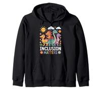 La inclusión importa Educación especial Esperanza Diversidad Maestra Sudadera con Capucha