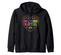 La inclusión importa Educación especial Esperanza Diversidad Maestra Sudadera con Capucha