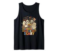 La inclusión no da Miedo Halloween Maestro Monstruo Fantasma Autismo Camiseta sin Mangas