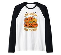 La inclusión no es aterradora Sped Teacher Ghost Mummy Conciencia Camiseta Manga Raglan