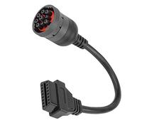 La interfaz de diagnóstico del camión, el cable adaptador hembra de 16 pines OBD2 9 pines para la herramienta de diagnóstico automotriz, J1939-9Pin a OBD OBD2 OBDII