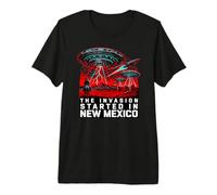 La invasión comenzó en New Mexico UFO Cowboy Camiseta Premium