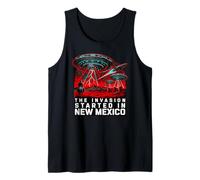 La invasión comenzó en New Mexico UFO Cowboy Camiseta sin Mangas