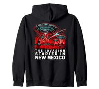 La invasión comenzó en New Mexico UFO Cowboy Sudadera con Capucha