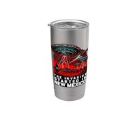 La invasión comenzó en New Mexico UFO Cowboy Vaso térmico de acero inoxidable de doble pared