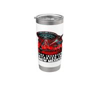 La invasión comenzó en New Mexico UFO Cowboy Vaso térmico de acero inoxidable de doble pared