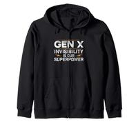 La Invisibilidad de la generación X es Nuestra Superpotencia - Generación X Gen xer Sudadera con Capucha