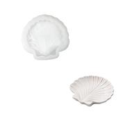 La Isla Bonita Sea Essence Plate Silicone Mold Trinket Ornament Holder Concrete Mold Silicone Cement Molds for Cement Concrete DIY Home Decoration (SH1446)