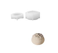 La Isla Bonita Shell Secret Box Silicone Form Set, Vela Tarro Silicona Molde para Cemento DIY Decoración del Hogar (SH1429-1-2)