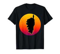 La Isla de Córcega Retro Atardecer Francia Corsica Camiseta
