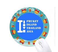 La isla de Phuket Tailandia - Asia Mouse Pad mousepad redondo de goma de regalo de Navidad